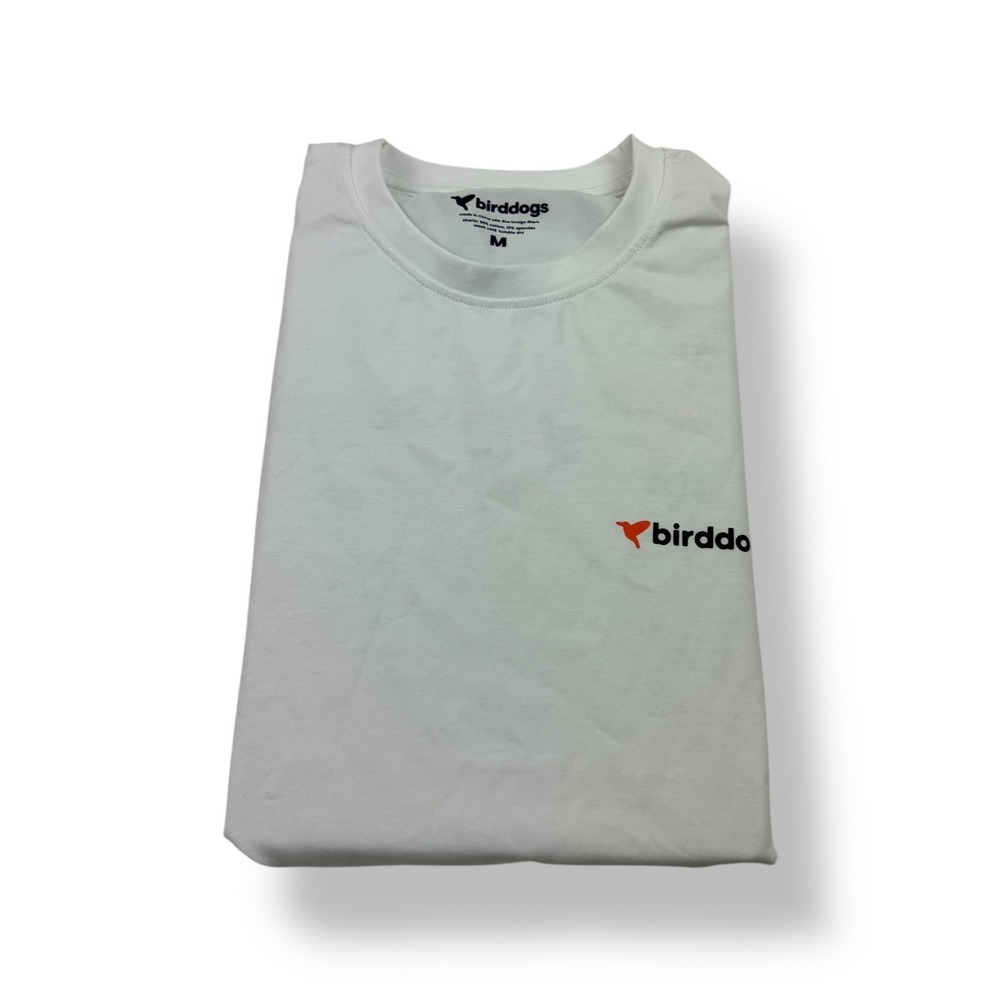 BirdDogs Mens White Graphic T Shirt Size Medium‎ Short Sleeve Crew Neck